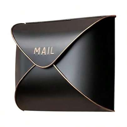 Black Mailbox Wall Mount 11 X 5 X 8.75 Inch Wall Mount Mailboxes For Outside Waterproof Mailboxes For Outside - Envelope Mailbox
