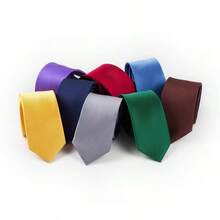 1pc Unisex 2.2" Narrow Tie, Minimalist Texture/Youthful Style, Multiple Colors Available, Suitable For Light Business And Casual Commuting Necktie - Caramel Brown - View 1