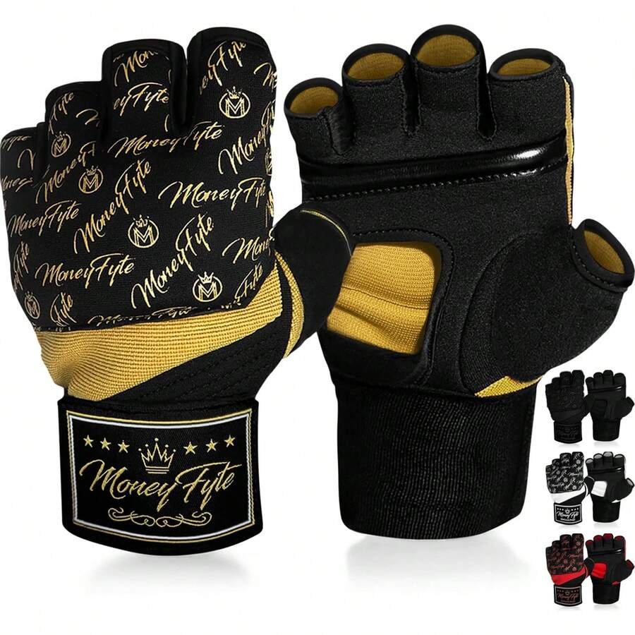 Guantes de boxeo de gel rápidos para debajo de boxeo, kickboxing MMA Muay Thai, puño, nudillos, muñequera, guantes interiores de protección para las manos, hombres, mujeres, niños - Negro/Blanco - Ver 1