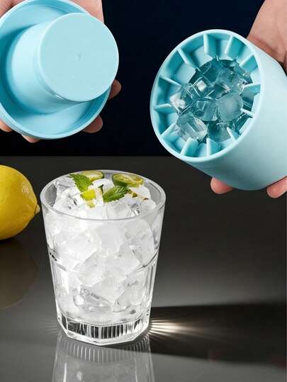 1pc 2-In-1 Ice Bucket, Made Of Silicone, Serves As Both Ice Bucket And Ice Tray With Lid, Suitable For Bars, Pubs, Clubs, Restaurants And Home Use, Drinkware Accessory