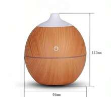 1pc Simulated Wood Grain Electric Humidifier, 200ml/ABS Material Home Bedroom Bathroom Air Humidifier, Low Noise Indoor Mist Sprayer - Multicolor - View 6