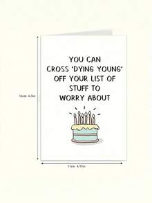 1pc Women's Birthday Party Greeting Card, Encouragement & Affirmation Card, Essential For Bestie's Holiday, Back To School Necessity - Red - View 6