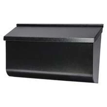 Woodlands™ Wall-Mounted Mailbox For Outside Rust-Resistant Gaanized Steel Metal Medium Mail Box Textured Black Modern Wall Mailbox - Black - View 1
