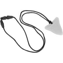 Herramientas para Moler, Collar Mordedor para bebé, Collar con Colgante de Dentición de Silicona para Niños Autistas, para Masticar, Juguete para Niños (Perla blanca),40920843 - Color caoba - Ver 2