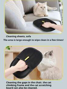 Pet Hair Remover, 2 Packs Electrostatic Pet Hair Removal Gloves, Reusable Dog Fur Removal Tools Bed Sheets, Blankets, Clothes, Sofas, Multi - Functional Gloves - Multicolor - View 6