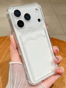 New Transparent Card Holder Case With Printed Photo Slot, Shock-Proof Phone Case Compatible With IPhone 14, 14 Pro, 14 Pro Max, 13, 13 Pro, 13 Pro Max, 11, 11 Pro Max, 12, 12 Pro, 12 Pro Max, XR, XS, 15, 15 Pro, 15 Pro Max, 16, 16 Pro, 16 Pro Max, 17, 17 Pro, 17 Air, 17 Pro Max, Galaxy S24, A04, A12, A13, A14, A23, A24, A32, A33, A51, A52, A53, A54, A72, S20 FE, Redmi 9, Redmi 9A, Shock-Proof Protective Phone Case - Multicolor - View 2