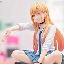 1 pieza Figura de personaje de anime, estatua decorativa de estilo JK de dibujos animados en pose sentada, adecuada para colocar en el tablero del automóvil, la caja de la computadora, el estante de libros, regalo ideal para fans del anime - Multicolor - Ver 5