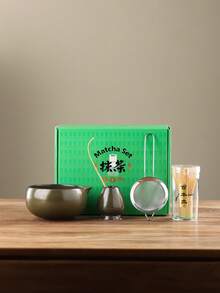 Bộ dụng cụ pha trà Matcha kiểu Nhật 5 món (Đóng gói thường/Hộp màu/Hộp cầm tay) – Bát trà Matcha tráng men nung thủ công với hoa văn tinh tế & bộ đánh trà Matcha, bộ dụng cụ pha trà Matcha truyền thống thời nhà Tống, lý tưởng để pha Matcha Latte, món quà hoàn hảo cho người yêu thích Matcha. - Bao bì hộp màu - Xem 15