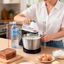 ISRBV Laboratory Electric Mixer, Hand-Held Electric Egg Beater+Desktop Automatic Mixer, Barrel Mixer, Home Baking, Dough Kneading Machine, Multifunctional Desktop Eggbeater, Graduation Season, Back-To-School Season, A Must-Have Gift. - 查看 5