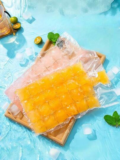 10/50/100 Stück Einweg-Eiswürfelbeutel, Eiswürfelformen, Sommerfrisch-Aufbewahrungsbeutel, wassergefüllte Eisbeutel, Eiswürfelformen, automatische Versiegelung, Handabriss-Einstellung, erhöhte Kapazität, Outdoor-Küchenutensilien, sehr geeignet für selbstgemachte Getränke, Cocktails, Sommerhitzelinderung, Familientreffen, Bar-Zubehör, Restaurantküchen-Utensilien