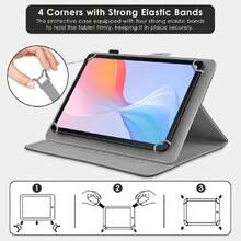 - Funda universal para tablet de 11 pulgadas, funda para tablet de 11.5 pulgadas, funda protectora portátil de piel sintética, con 4 anillos fijos, para todo tipo de tabletas,40946472 - verde menta - Ver 5