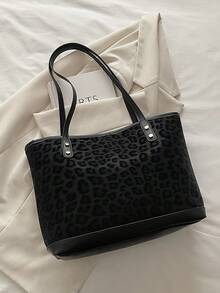 Large Capacity Handbag For Women, New Minimalist Commuter Shoulder Tote Bag - Black - View 7