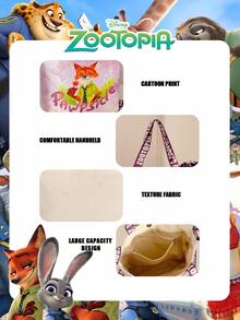 Disney 1 Pc Officially Licensed Zootopia Nick Pattern Make Up Bag, Women's Cute Cartoon Handbag , Adjustable Shoulder Strap Crossbody Bag,For Women Students,Ideal For Daily Use,Casual Outings, Shopping Makeup Bag Toiletry Bag Cosmetic Bag Skincare Bag Wash Bag Toiletry Travel Bag Vacation Essentials Travel Bags For Women Portable Large Capacity Bag - Multicolor - View 12