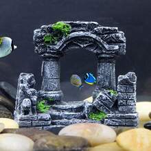 Resin Roman Column Aquarium Decor, Fish Shelter Stone Texture Ornament - A - View 7