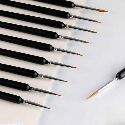 11支/套 专业超细丙烯水彩水粉绘图笔和勾线笔