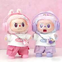 17厘米/6.69英寸娃娃服装，适用于第一/二/三代娃娃，娃娃套装，配件适用于第一、二、三代娃娃 - 娃娃服装替换装，可爱的娃娃配件，可用于玩耍和展示，可更换的娃娃服装套装，返校礼物，夏季系列，情人节，冬季，生日/节日礼物（不含娃娃） - 紫色 - 查看 2