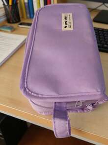 1个大容量铅笔盒，双层隔层铅笔袋，男女通用，黑色多功能文具收纳袋，适用于学校和办公室，可存放学习用品，返校必备 - 彩色 - 查看 18