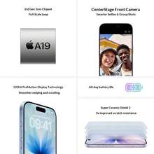 Điện thoại thông minh Apple iPhone 17 với chip A19 Bionic, camera kép 48MP, bộ nhớ trong 256GB/512GB, màn hình OLED 6.3 inch 120Hz, cổng USB-C, chuẩn chống nước IP68, phù hợp cho chụp ảnh, quay video, sử dụng hàng ngày, người sáng tạo nội dung, sinh viên, nhân viên văn phòng. - Sương mù xanh - Xem 3