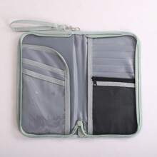 Capa Para Cartão De Passaporte De Viagem À Prova D'água , Bolsa Organizadora De Documentos Familiares , Acessórios - Cinza - Visão 4