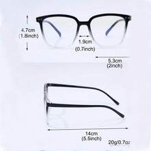 时尚黑色边框大镜框无度数平光镜片女士眼镜 - 彩色 - 查看 8