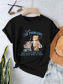 Koszulki damskie - Czarne - Zobacz 2