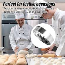 Concha Cutter Mexican Bread Mold Made Of Stainless Steel Concha Stamp Two Sided Mold For Pan Dulce Mexicano Cortadora De Pan, Bread Shape Cutter - 銀色 - 查看 7