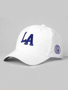 1pc Embroidered LA Faux Fur Snapback Cap, Adjustable Outdoor Sun Protection Casual Hat Suitable For Spring/Autumn Travel, Beach, Unisex Y2K Style Cap - Baseball Cap - View 26