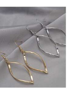 两对扭曲菱形耳环，欧美跨境风格 - 彩色 - 查看 1