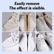 White Shoe Cleaner With Built-In Brush - Stain & Yellowing Remover - White - View 4