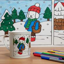 Kit 40 Canecas Plásticas Sortidas para Colorir Modelos Divertidos - Branco - Visão 9