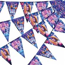 高品质韩流偶像主题挂旗，可定制风格，适用于舞台背景、派对装饰和粉丝见面会用品，轻便可重复使用的韩流主题装饰旗 - 彩色 - 查看 4