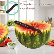 厨房螺旋V形工具，螺旋切片刀片黄瓜土豆螺旋切割器，水果蔬菜雕刻刀手动切片器，手动螺旋削皮器厨房餐饮工具 - 黑色 - 查看 5