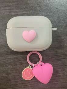 1 件爱心形耳机盒，可爱保护套，适用于 Pro/Pro2/AirPods3/AirPods2，女款 - 杏色 - 查看 5