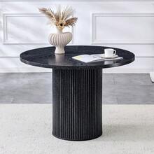 Mesas de comedor - Negro + MDF + Metal - Ver 3