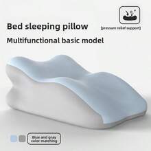 【真空压缩】牛奶丝睡眠枕，泡沫填充多功能腰部支撑枕，适用于办公室午睡、居家使用，冬季适用，加厚床枕 - 趴睡枕[米灰拼色]房事 - 查看 11