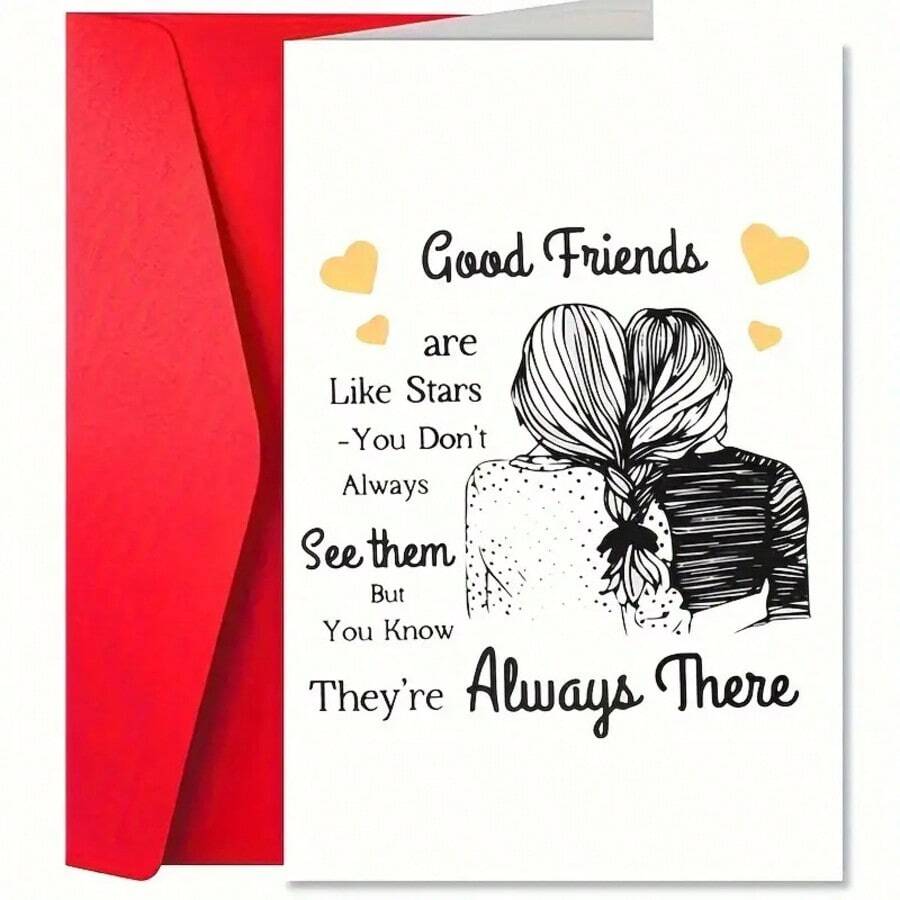 1 Best Friend's Friendship Card - Multi Purpose Birthday And Congratulations Card - Heartfelt Blessings For Lifetime Friends Birthday Card - Multicolor - View 1