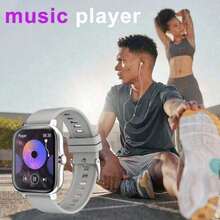 2025款硅胶表带智能手表，具备无线通话功能、超长待机、男女通用时尚运动电子智能手表，兼容安卓和iOS系统 - 彩色 - 查看 6