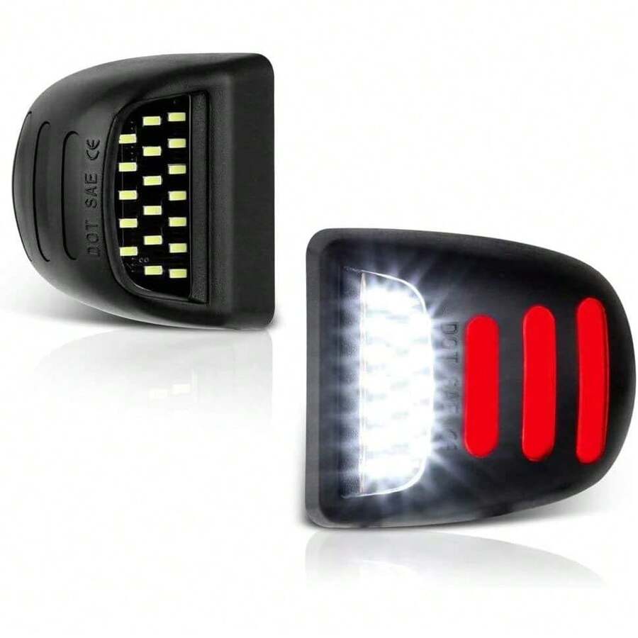 Luces de Placa de Matrícula LED Compatibles con Chevy  1500 2500HD 3500HD, Avalanche, Suburban, Tahoe, GMC Sierra, Yukon, Cadillac Escalade 1999-2014, 48-SMD 6500K Super Blanco (Actualización-Blanco) - MejoraBlanco - Ver 1