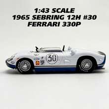Burago 1:43 Escala  330P Sebring 12 Horas 1965 Coche de Carreras #30 Equipo de Carreras Mecom P. Rodríguez / G. Hill Edición Limitada Artículo Decorativo Coleccionable, Regalo para Hombres Cumpleaños/Festividad - 1:43 -330P - Ver 5