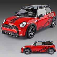 Maisto 1:18 Scale COOPERS Alloy Car Model, 4 Doors Openable/Sliding Front/Steering Wheel Controllable Front Wheels/Pressable Steering Wheel/Front & Rear Shock Absorbers/Adjustable Front Seats/Detailed Engine/Openable Hood & Trunk/Highly Transparent Sunroof, Collectible Car Model Decoration - Multicolor - View 1