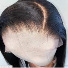 Wear And Go Glueless Bob Wig Human Blended Hair 180% Density Straight 13X4 Lace Closure Wigs For Women Brazilian Hair Ready To Wear Straight Bob Human Blended Hair Wigs Pre Plucked 8-36Inch Natural Black - Natural & Black - View 3