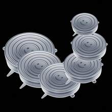 6pcs Reusable Silicone Food Covers, Food Preservation Material - Multicolor - View 16