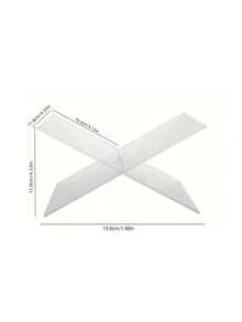 1pc X-Shaped Transparent Acrylic Bookshelf, Reading & Music Album Display Rack, Home Decor, Suitable For Library, Music Albums, Kitchen Countertop For Books & Cooking Utensils, Cookbook Holder, Magazine Rack, Desktop Photo Frame, Ins Style Clear Acrylic X-Shaped Stand For Books/IPad/Vinyl Records, Essential Desktop Storage & Display - Multicolor - View 13