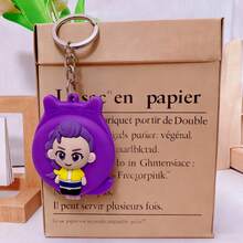 Mattel KPOP 女团宠物老虎可折叠化妆镜钥匙扣，KPOP 主题造型梳可折叠便携手持镜，适合旅行 - 彩色 - 查看 8