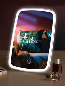 1pc LED Makeup Mirror With Front Lights, 3 Lighting Modes Rechargeable Vanity Mirror, Modern Style With Battery Touch Control, Portable Foldable Makeup Mirror, Ideal For Everyday Use, Gifts For Women, Students, INS Style Design - Nhiều màu - Xem 8