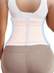 女士束腰带，透气收腹塑身衣，产后塑身衣，健身束腰带 - 淺粉色 - 查看 2