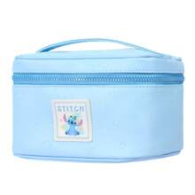 Miniso Disney Stitch Makeup Bag - Multi-Purpose Travel Toiletry Pouch With Handle Large Capacity - Baby Blue - View 5