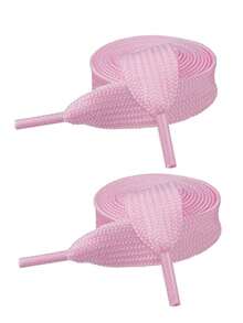 1 Pair Flat Shoe Laces (120cm/47.24inch)For Sneakers,Men's And Women's Shoelaces, Women Men Sneakers Shoes, Casual Shoes,White Shoes - Pink - View 3
