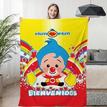 Nap Blanket P-Plim P-Plims Lovely Warm Knee Bed Fleece Camping Custom Sofa Winter S Fluffy Soft Blankets Microfiber Bedding(7).Jpg - trắng - Xem 1