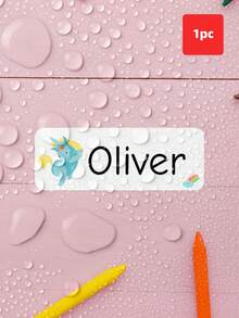 1/60/120/240pcs Customized Name Labels, Personalized Text Stickers, Cute Animal Pattern Waterproof Oil-Proof Transparent Labels, Perfect For Back To School, Lunch Boxes, Personal Items, Also Suitable For Tea Rooms, Home Gardens, Offices, Multi-Functional Decoration, Exquisite And Fashionable - Blue and White - View 31